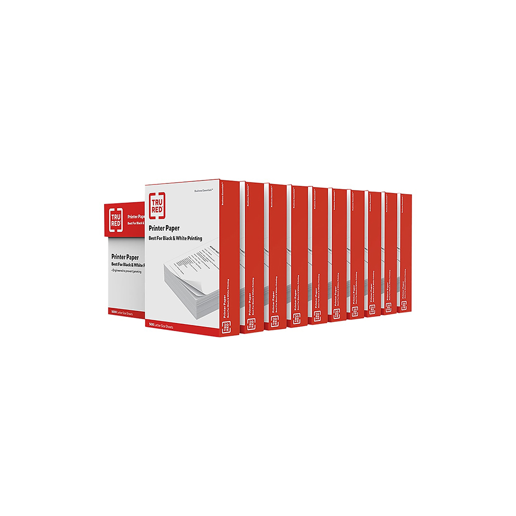 Special offer for Staples: $4.99 for TRU RED copy paper, single