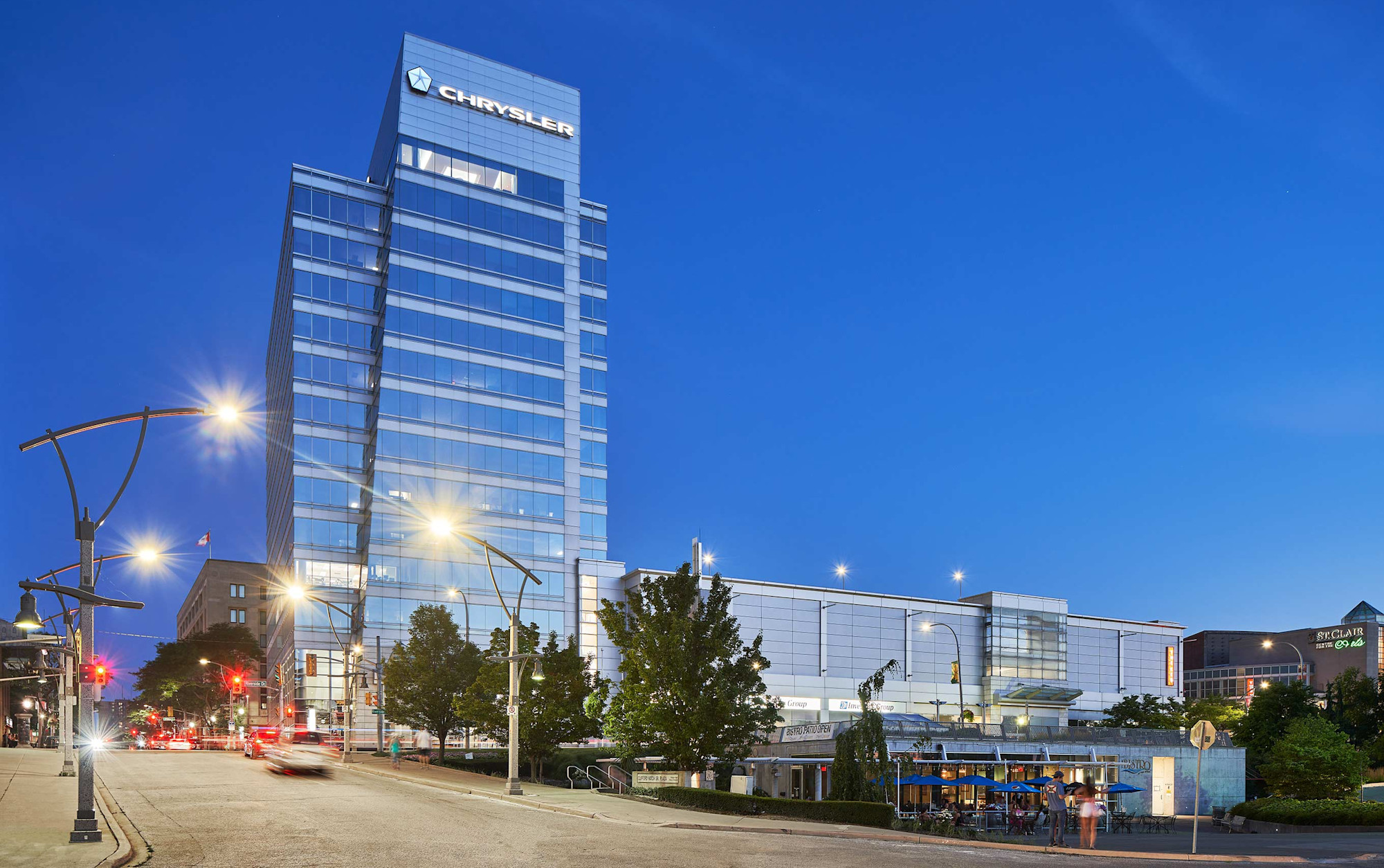 Windsor 1 Riverside Dr W Building Night View