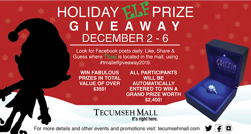 Holiday Elf Prize Giveaway details