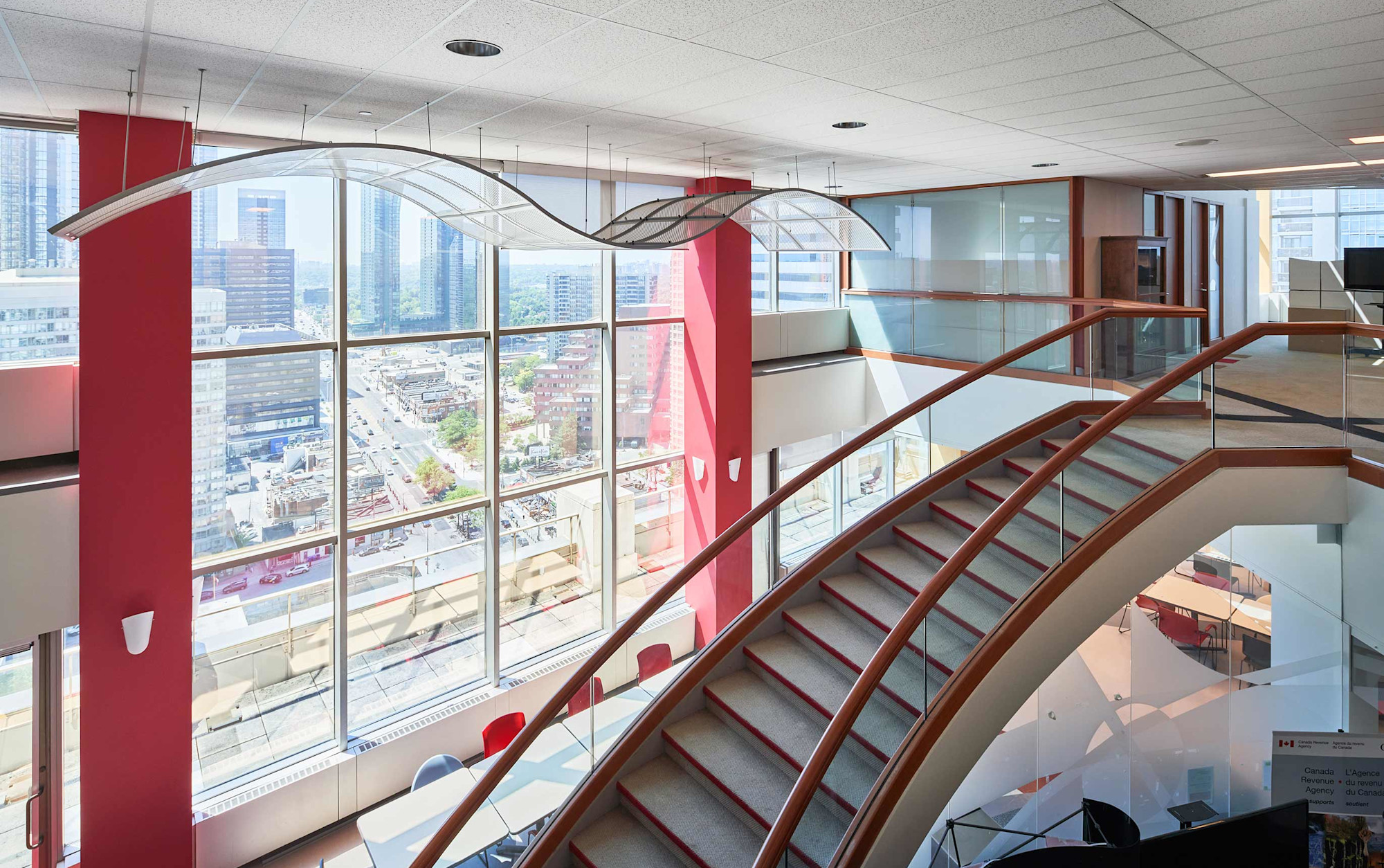 Toronto 5001 Yonge St stairs and window view