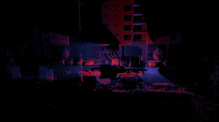 Raw sensor data captured with OS1-64 Folsom and 17th Street, San Francisco, CA