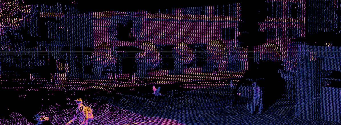 A lidar point cloud image