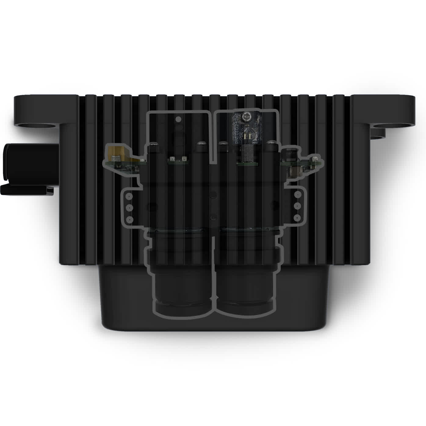 An Ouster lens module in an ES2 digital lidar sensor