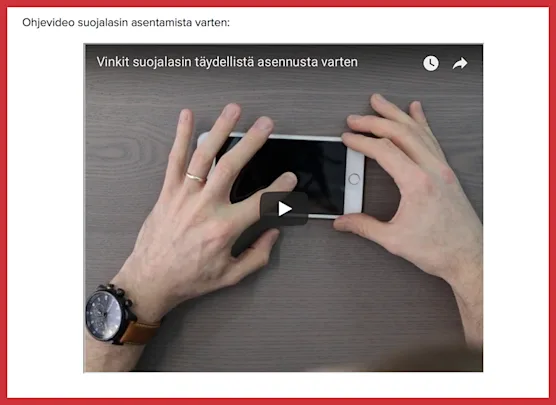 esim suojalasin ohje