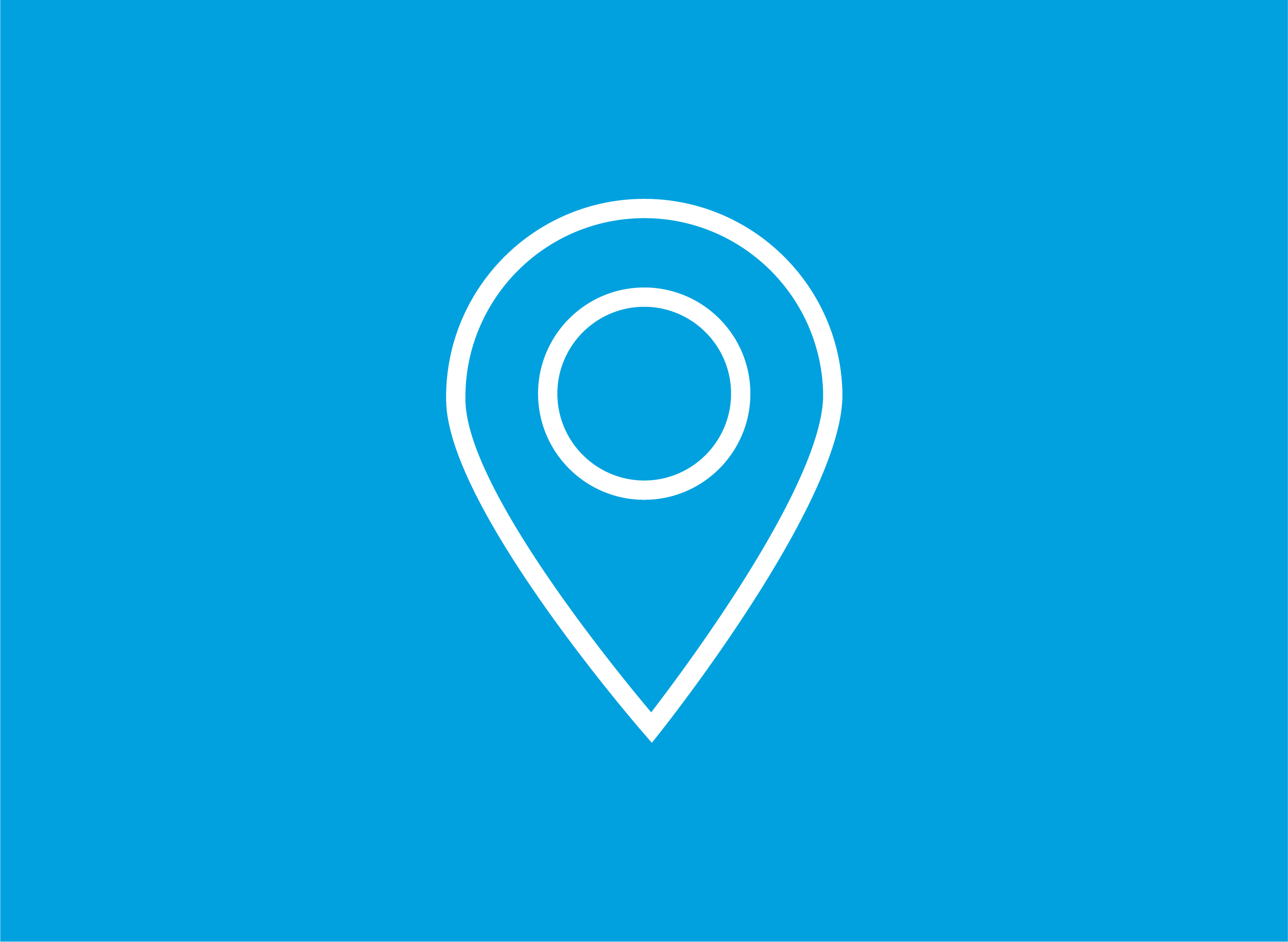 Blue icon of map location pin