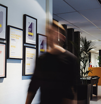 Kantoor - Awards wall