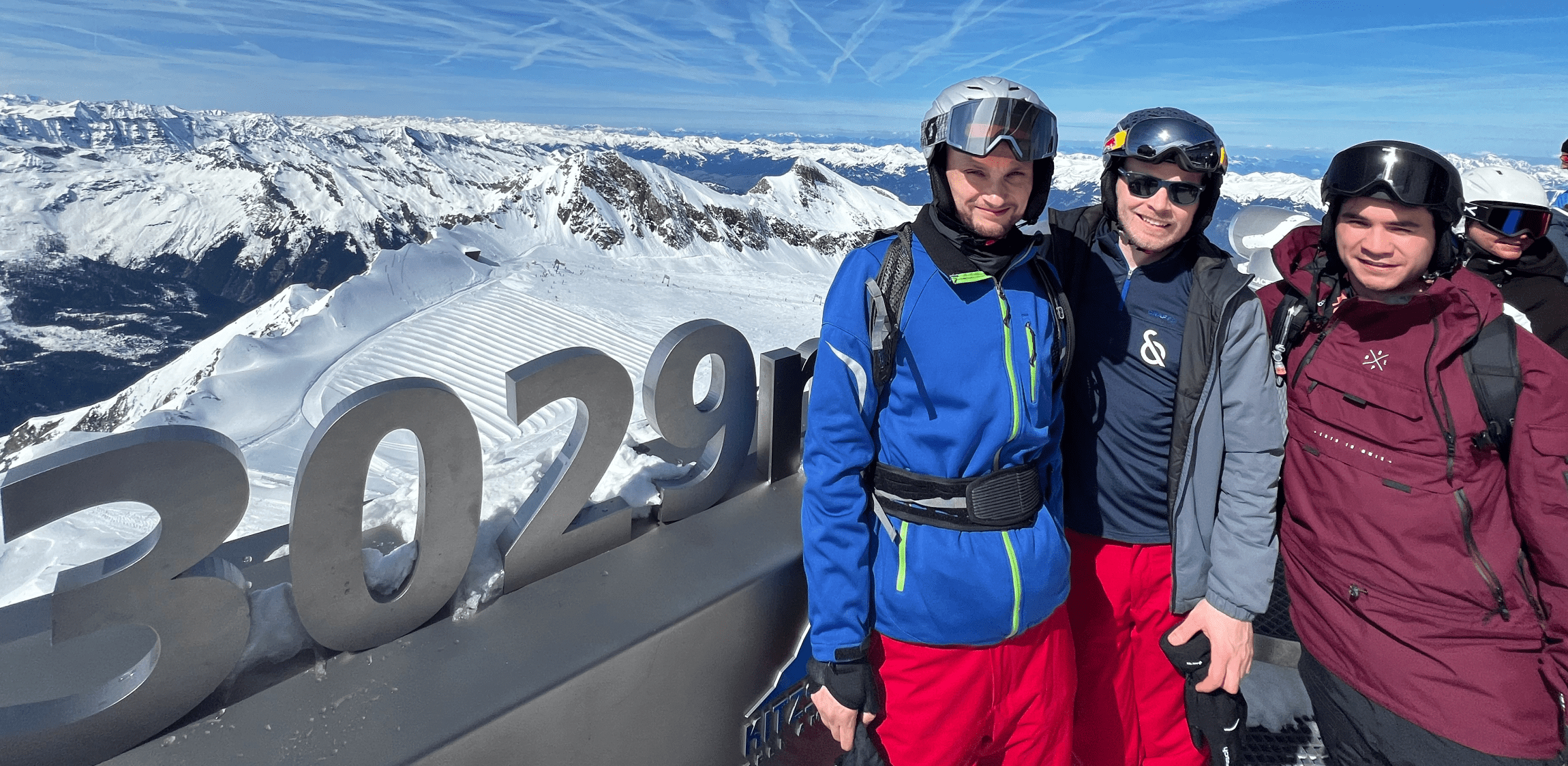 Collega's op skivakantie in Kaprun