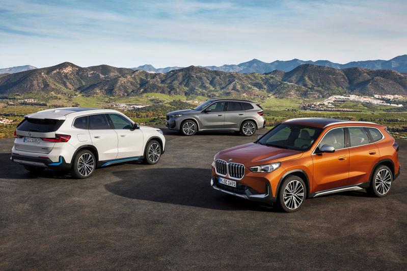 BMW X1 2022 3 kleuren wit grijs en oranje