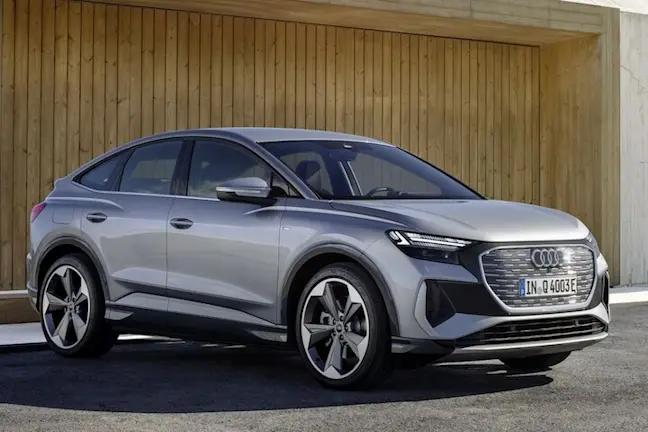 Audi Q4 Sportback e-tron silver front