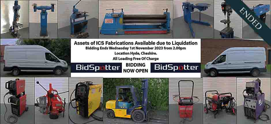 Assets of ICS Fabrications Available due to Liquidation
