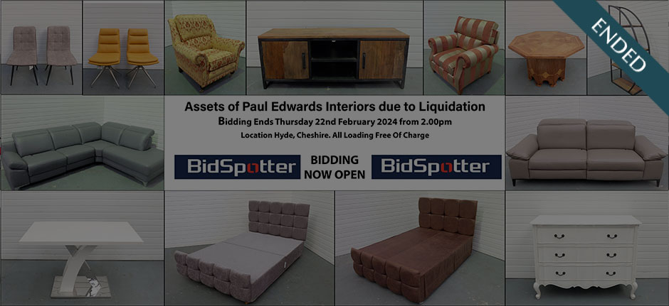 Assets of Paul Edwards Interior due to Liquidation