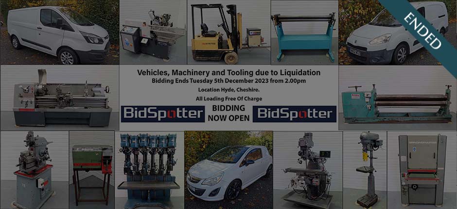 Vehicles, Machinery and Tooling due to Liquidation