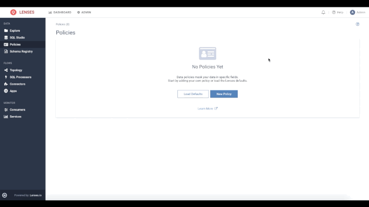 lenses.io 4.0 data policies - data masking for Apache Kafka