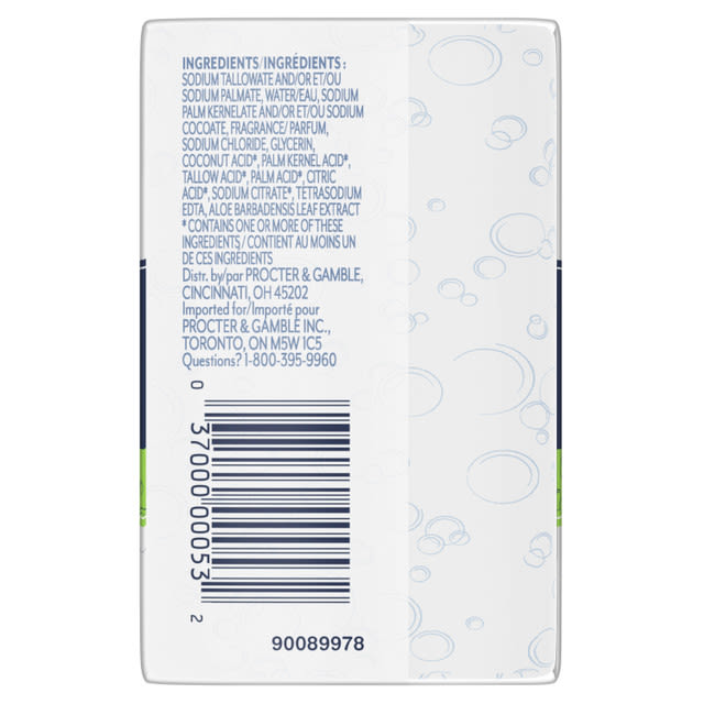 Ingredients list on the packaging.