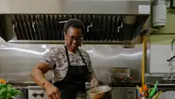 Chef cooking in Flavours kitchen