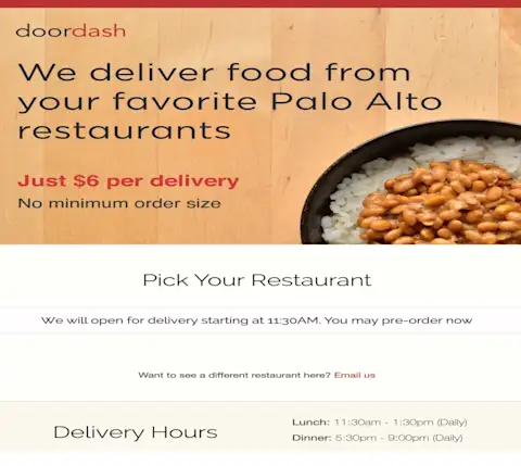 DoorDash App 10 years ago - PAD