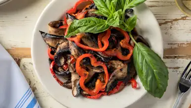 mushroom/red pepper