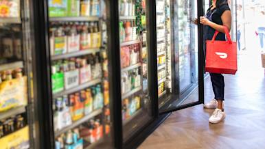 Dx Blog - How to Deliver Alcohol with DoorDash as a Dasher - header (masked female dasher)