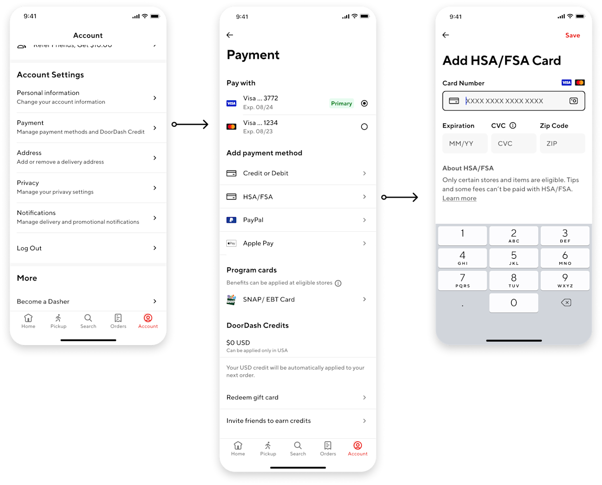 HSA FSA payment flow