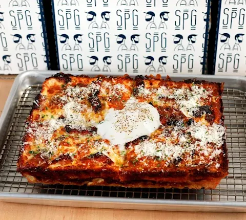 Square Pie Guys - squash carbonara pie