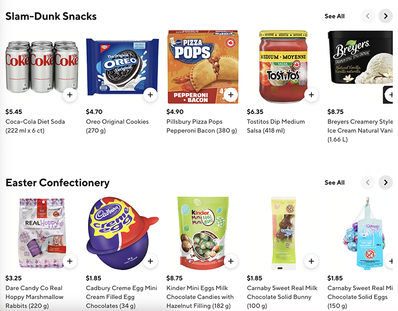 Selection of foods grouped by timely categories from Your Independent Grocer
