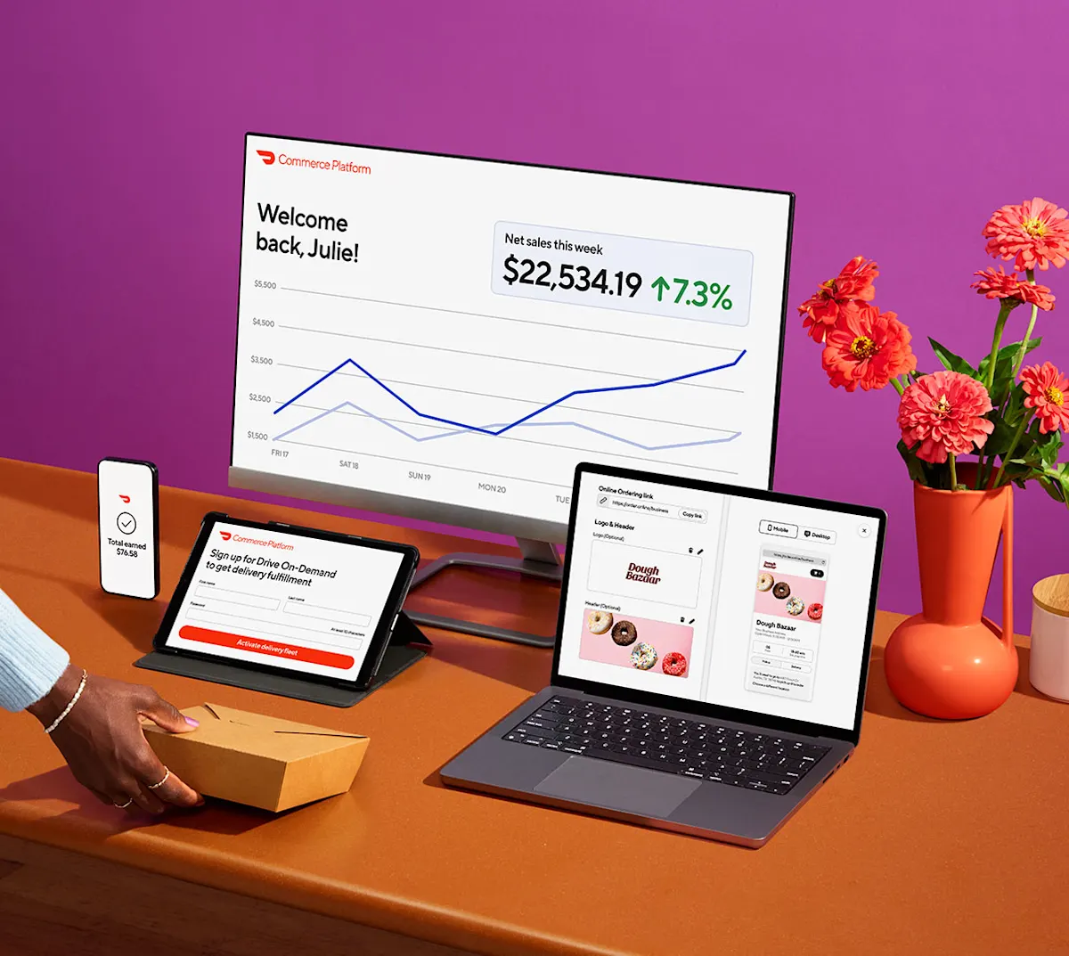 Mx - Commerce platform - Illustration of computers