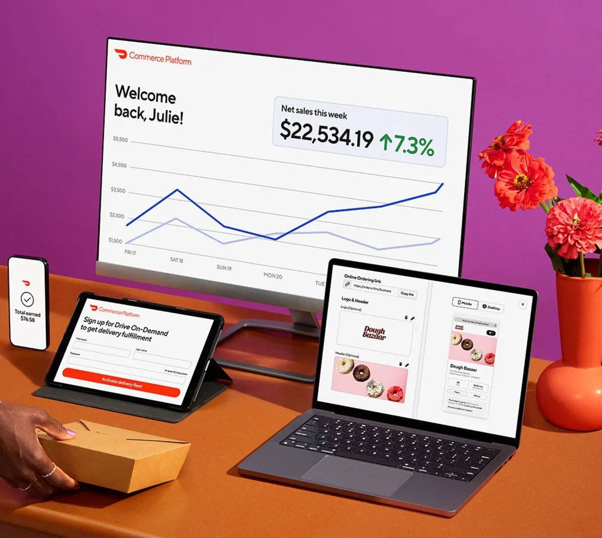 Mx - Commerce platform - Illustration of computers