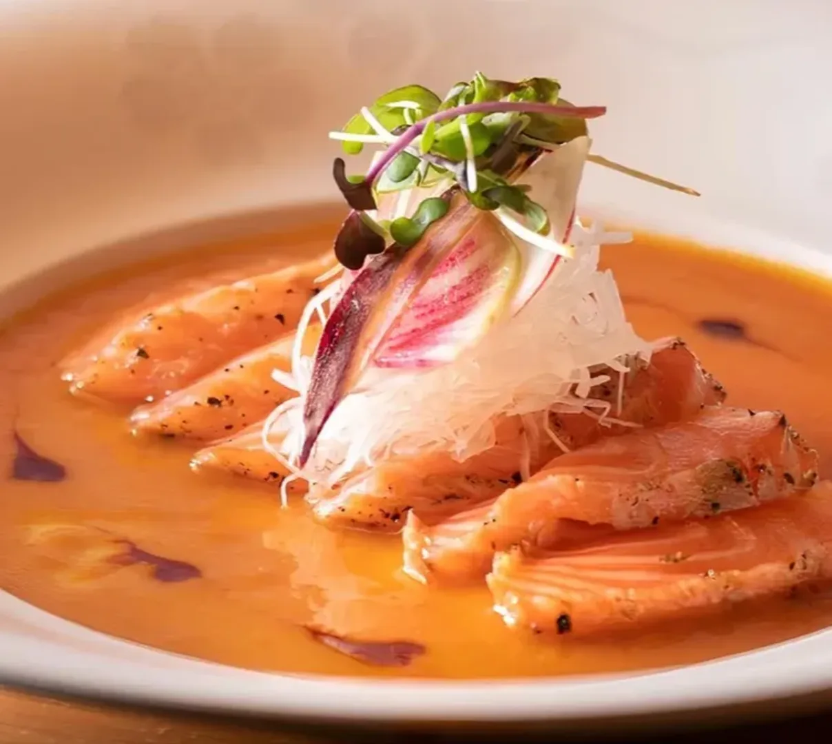 nobu - seared salmon karashi sumiso