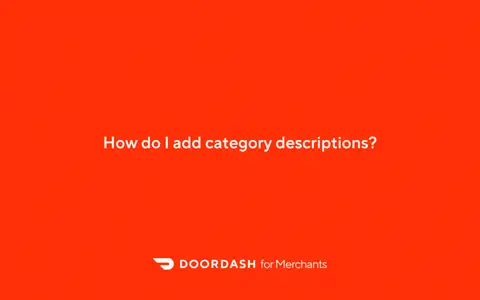 How do I add category descriptions?
