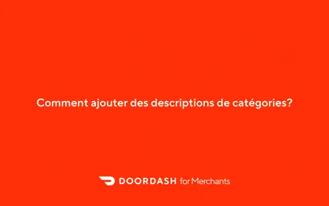 FR How do I add category descriptions