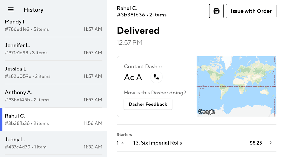 Self-Delivery Flexible Fulfillment Dasher delivery