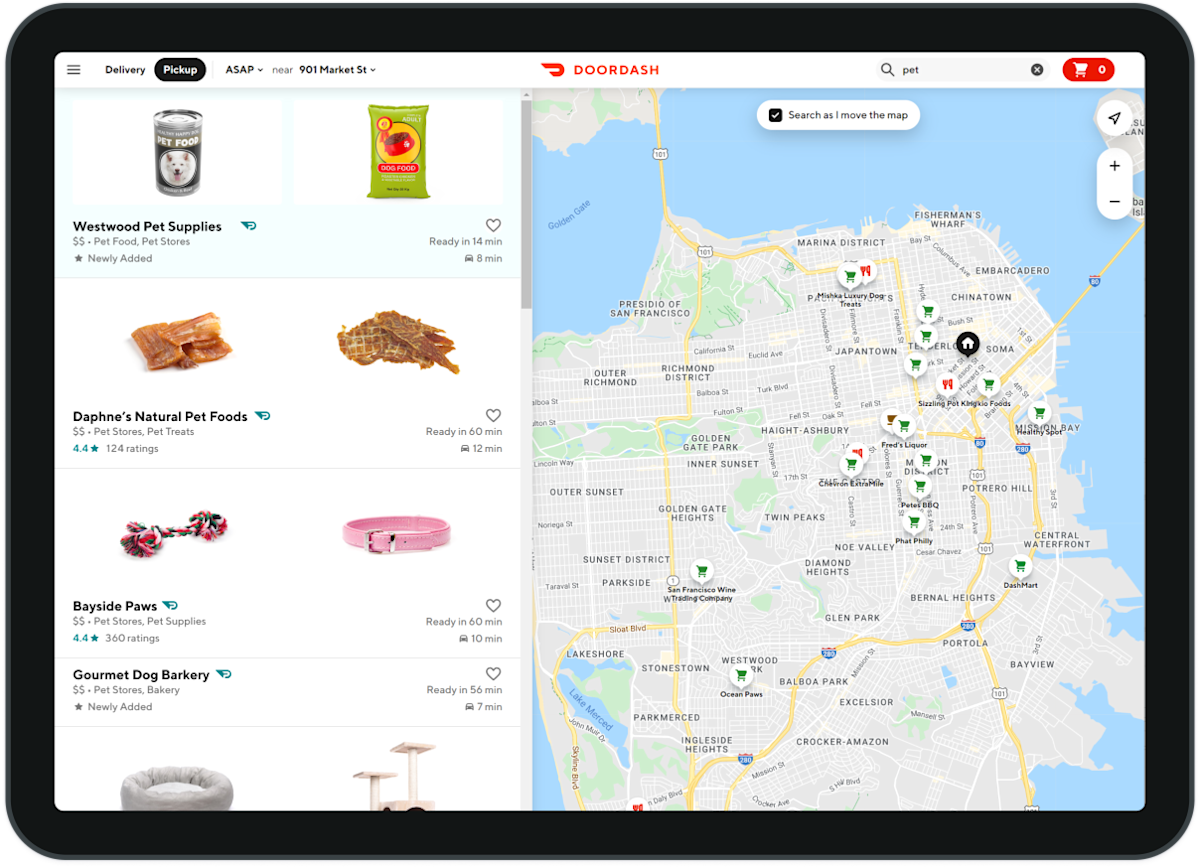 Pickup Desktop Map