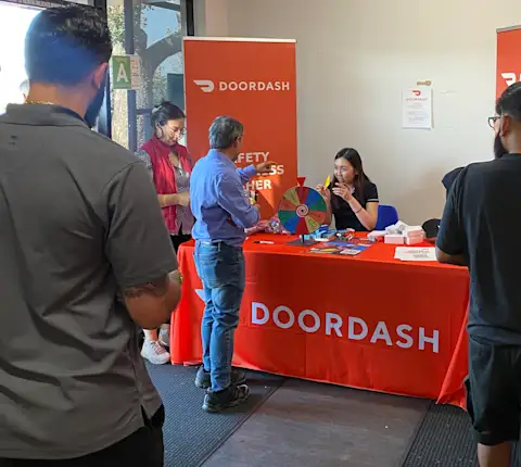 Safety Awareness Dasher Day at the Torrance DashMart, June 3: 1,000+ RSVPs, 100+ Dashers on-site, two stations.