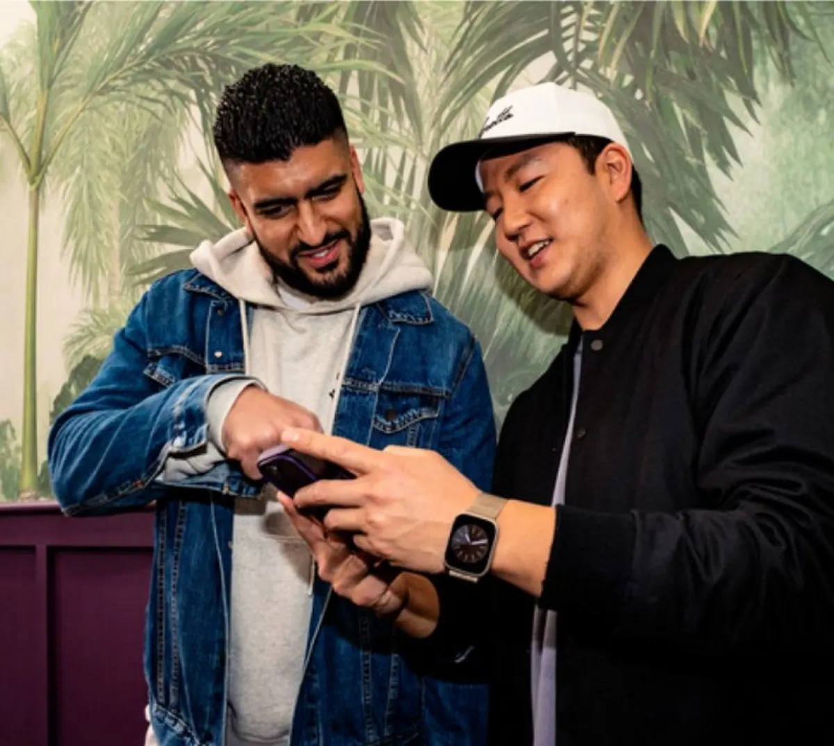 Two friends on social media