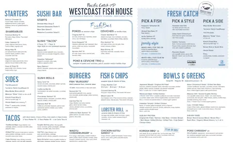 Pacific Catch Menu