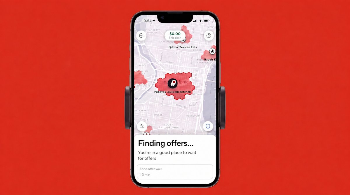 A screenshot of the Dasher app