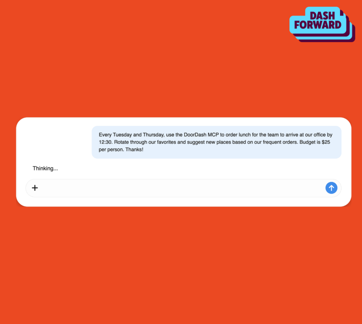A demo of the DoorDash MCP.
