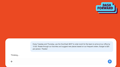 A demo of the DoorDash MCP.