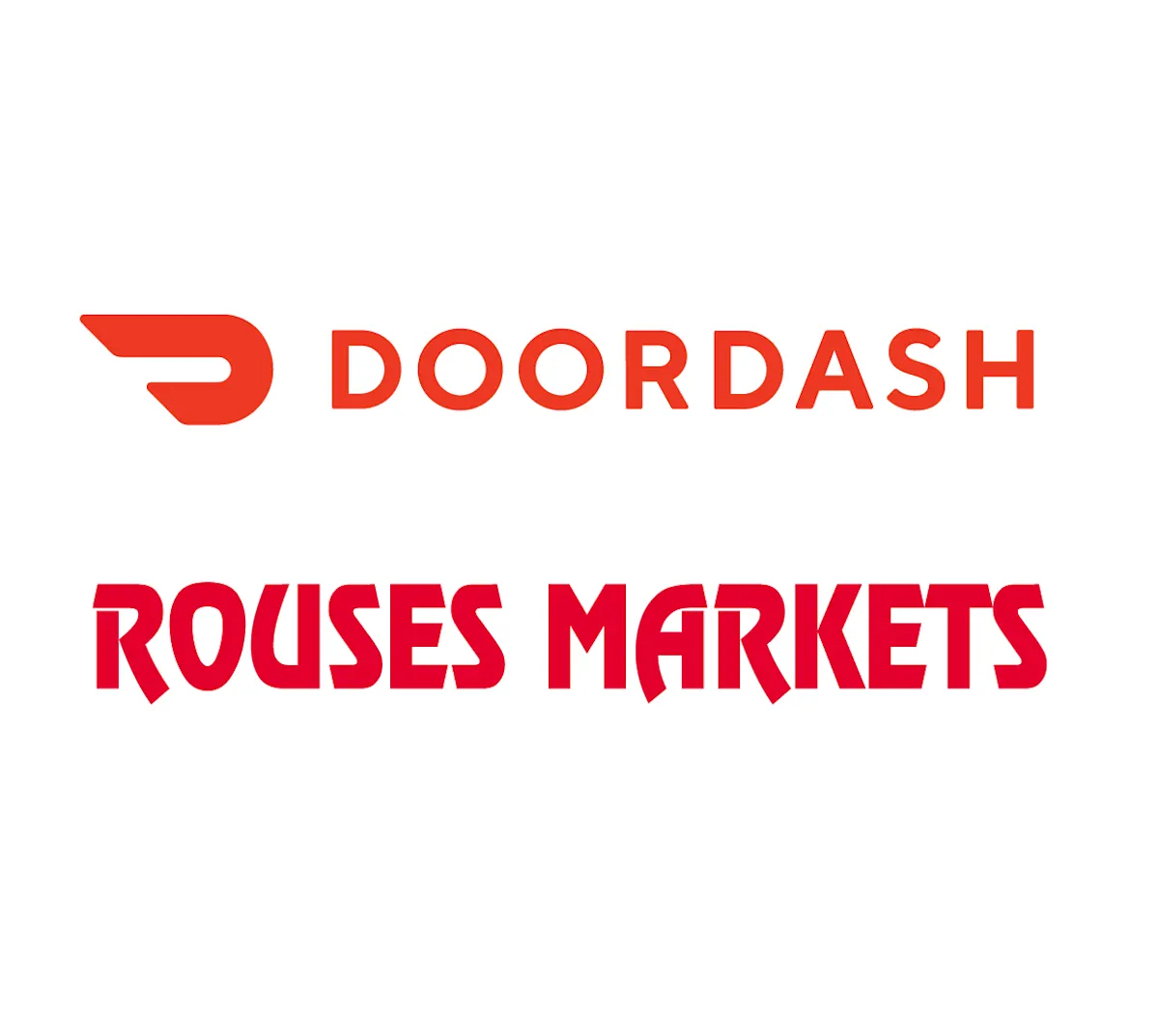 Both Rouses' and DoorDash's logos