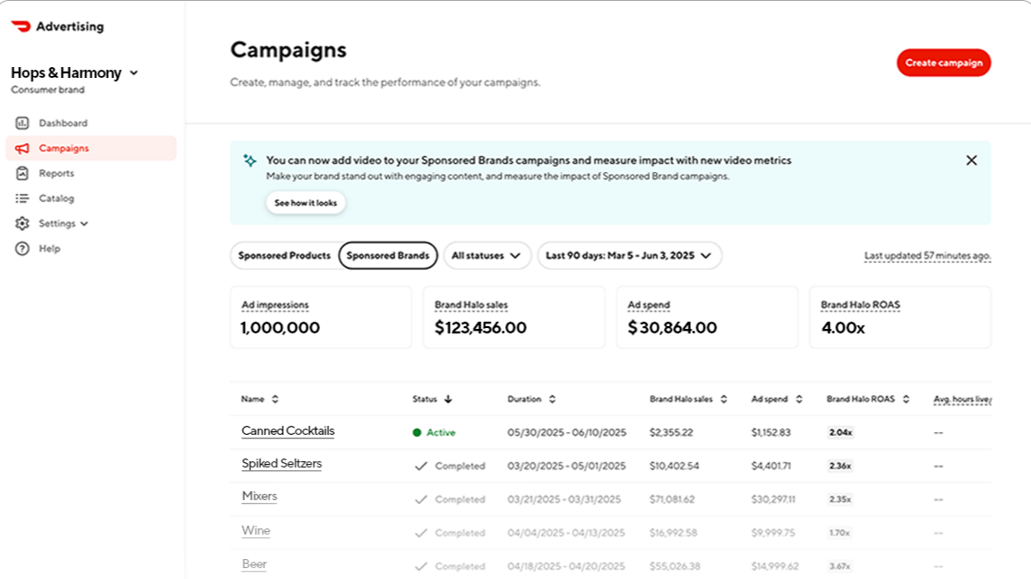 Ads Blog - How To Guides - Launch Sponsored Brands Campaign - campaign 1 image