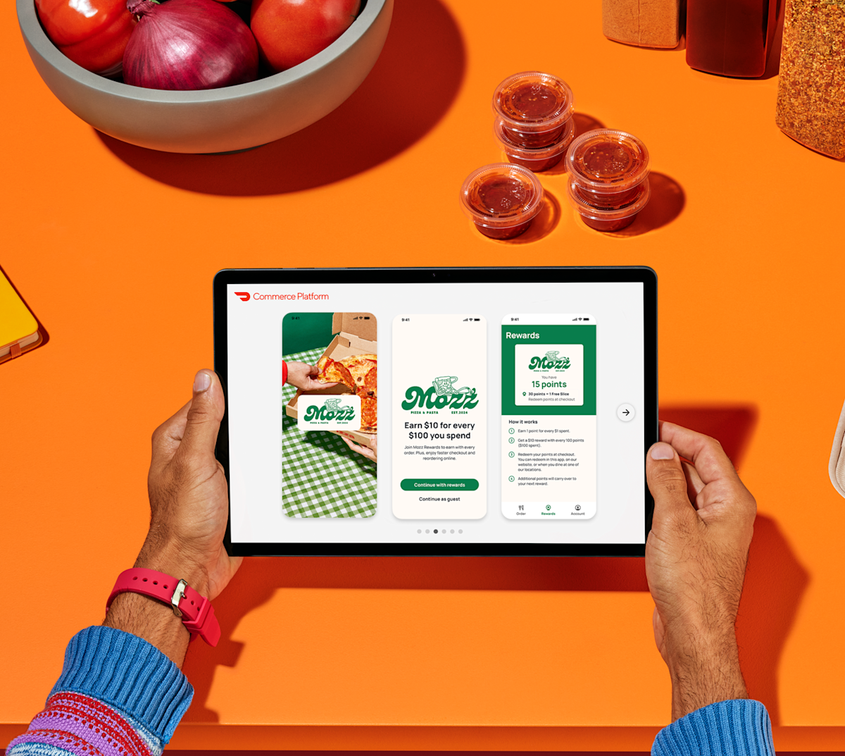 Mx - App for Restaurant - Header