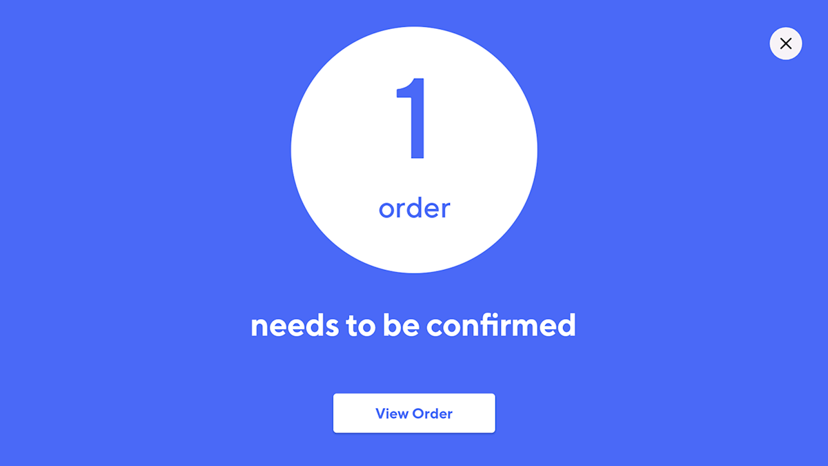 Self-delivery tablet experience