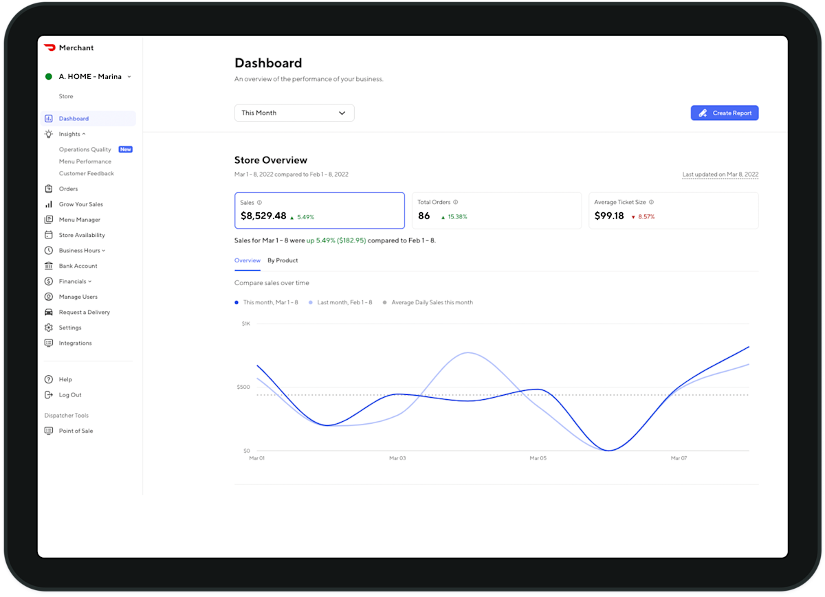 Mx Blog - Retail Delivery - Order insights on tablet, Marina