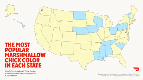 2023 Marshmallow Chick State Map