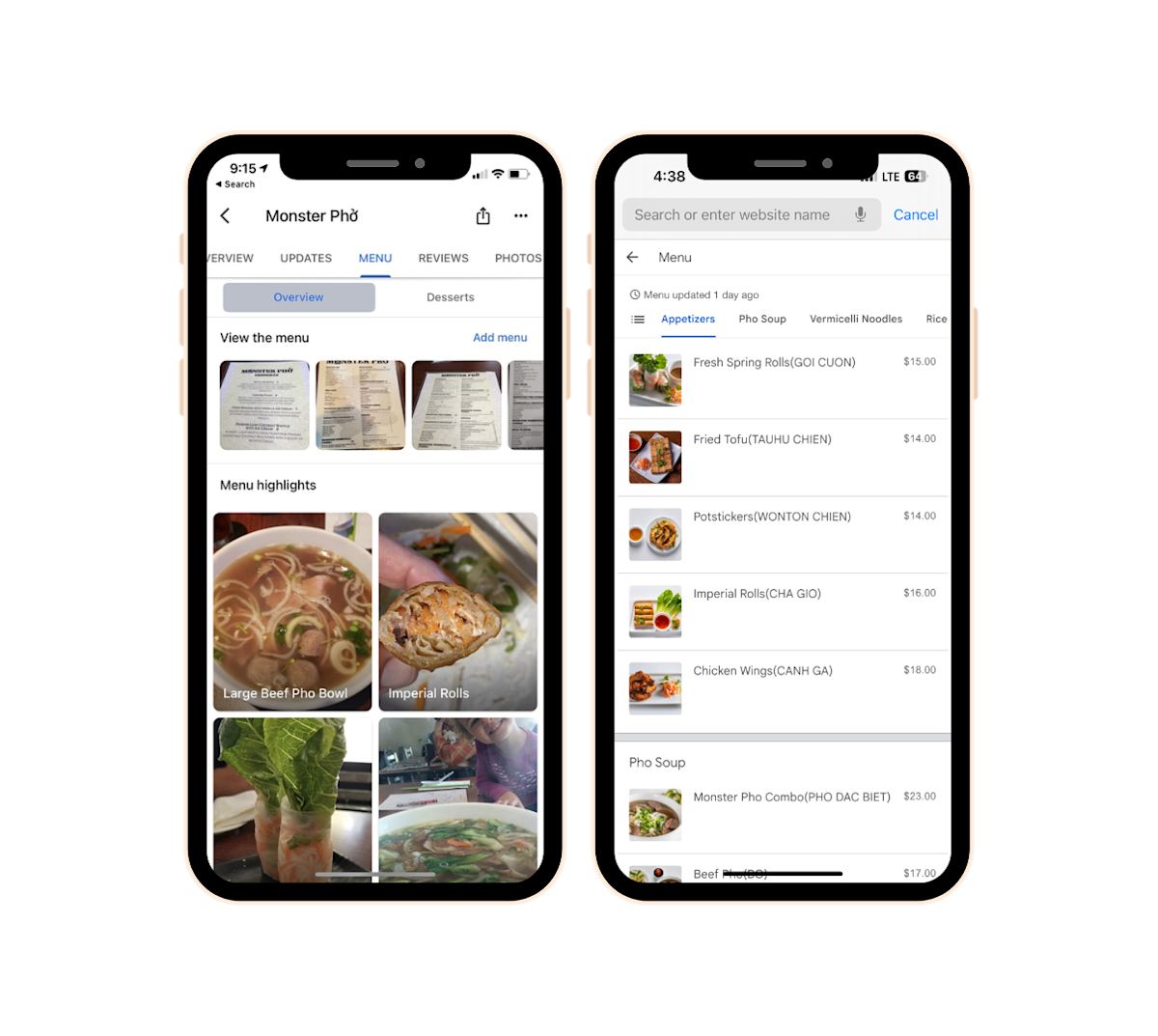 Add top menu