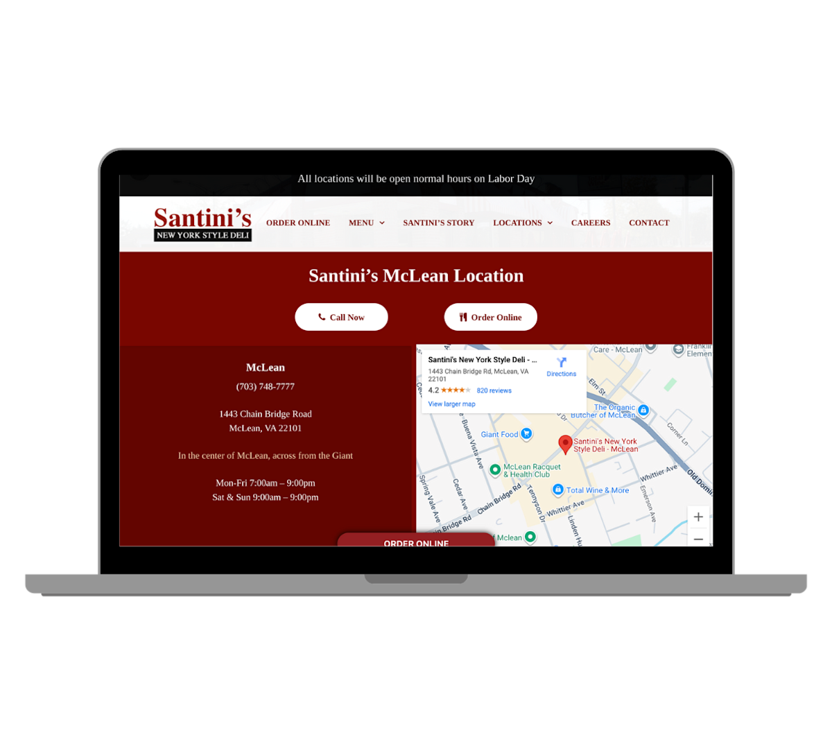 Mx Blog - Santini's screenshot, Google Maps