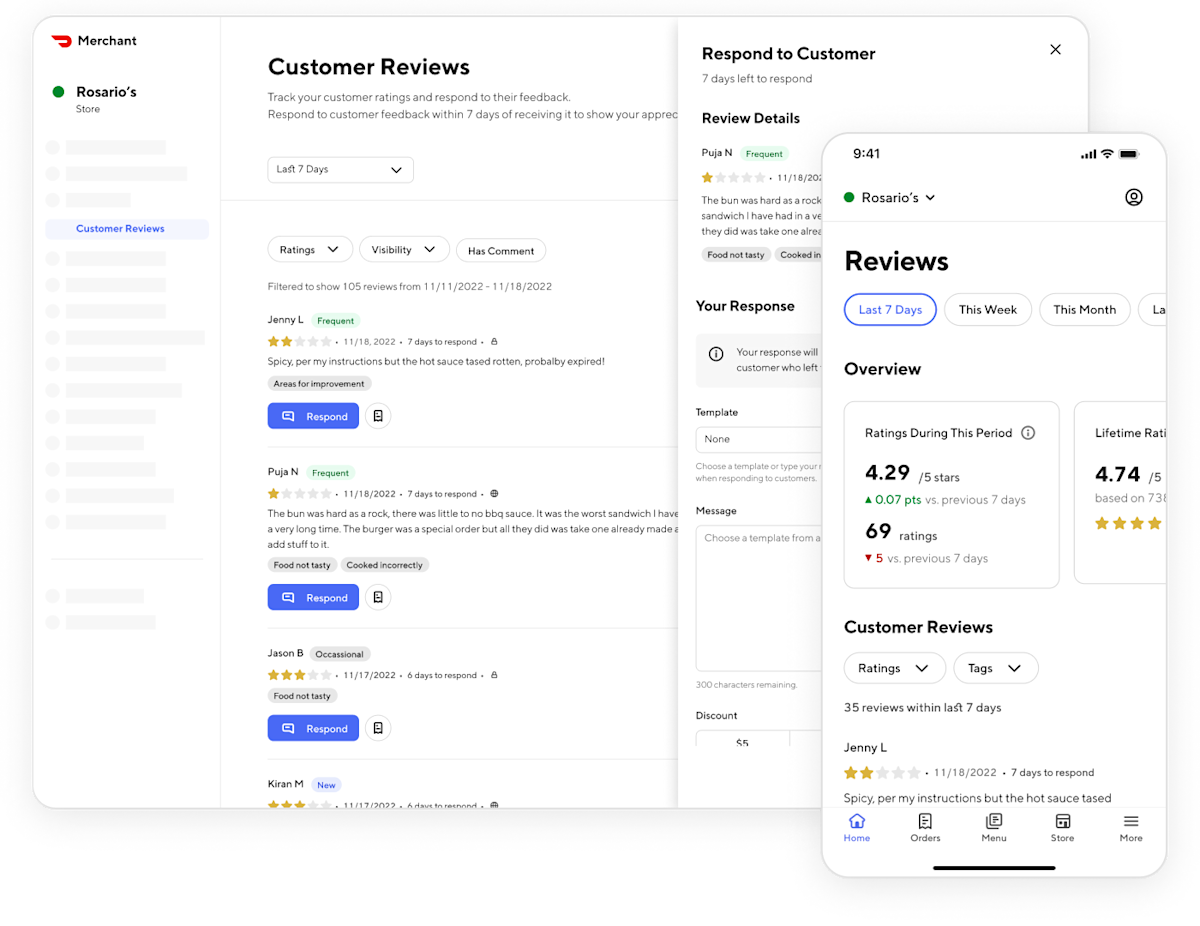 Customer Reviews Screenshots