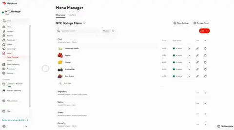Mx - How to Edit Your DoorDash Menu Prices