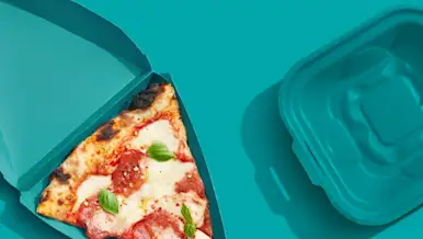 Food from DoorDash on desk