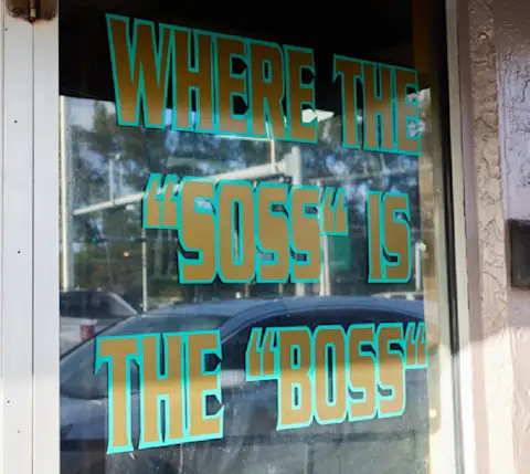 Sauce Sign at Hidden Gem Mama Lucy’s All Pro Ribs